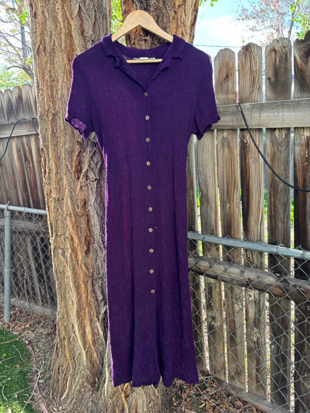 VINTAGE Dressbarn 90s Button Front Grunge Dress